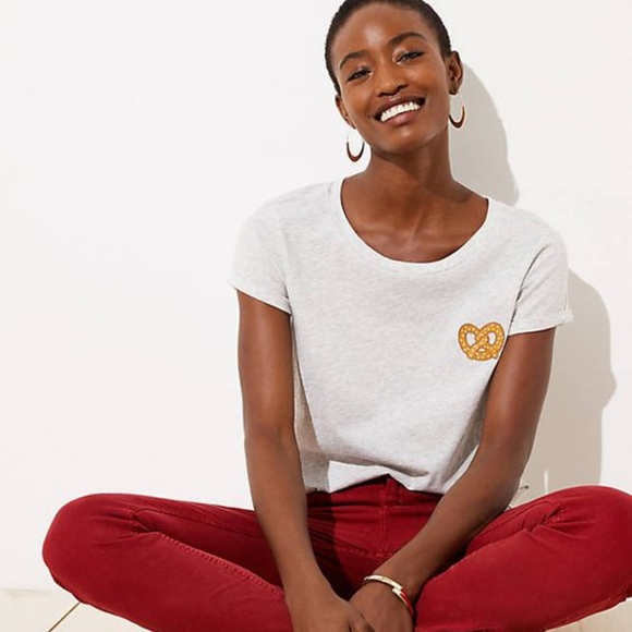 Loft | Pretzel Embroidered Vintage Soft Tee - Picture 7 of 7